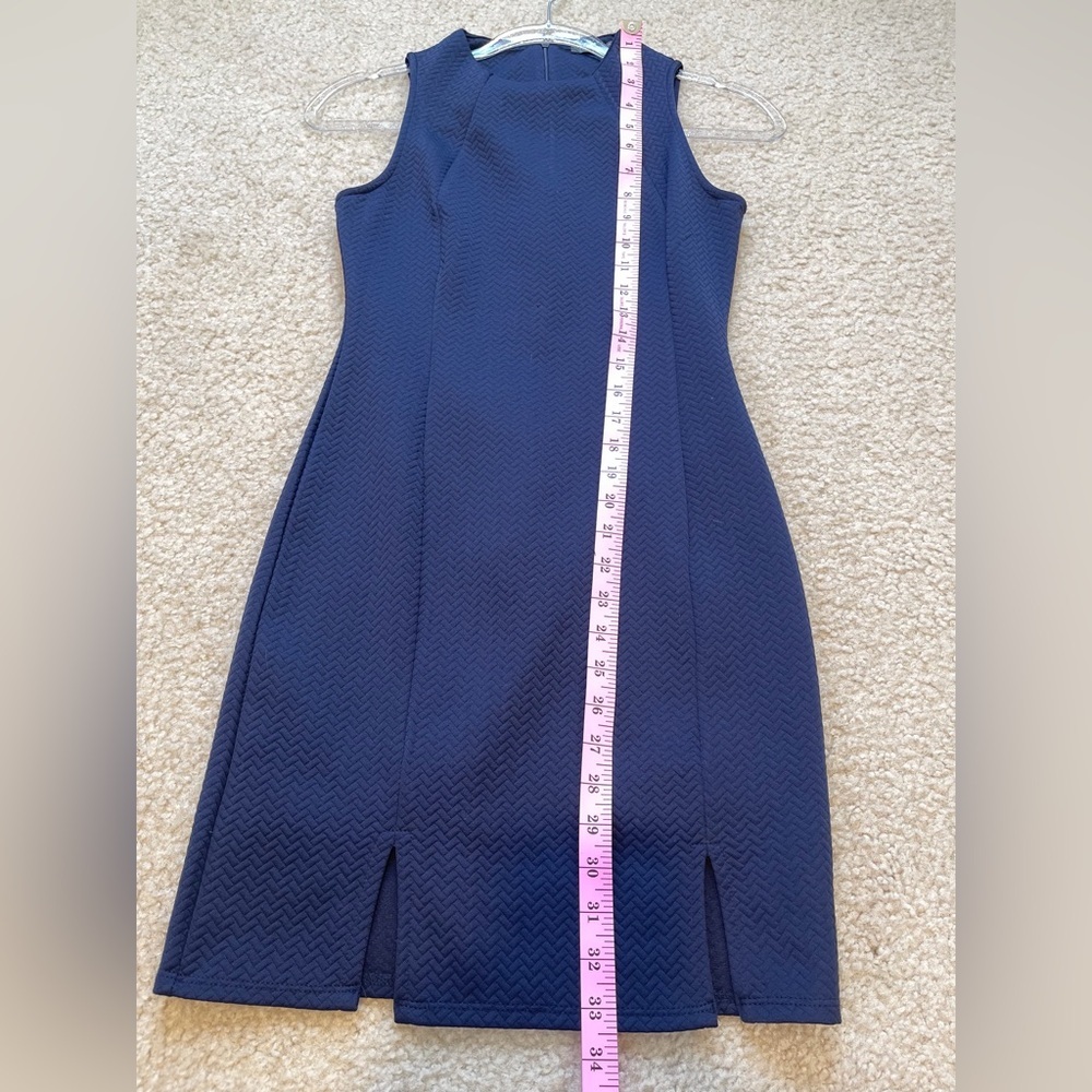 K-Fashion Blue Mini Dress Preppy Sheath Date Night XS - Picture 4 of 7